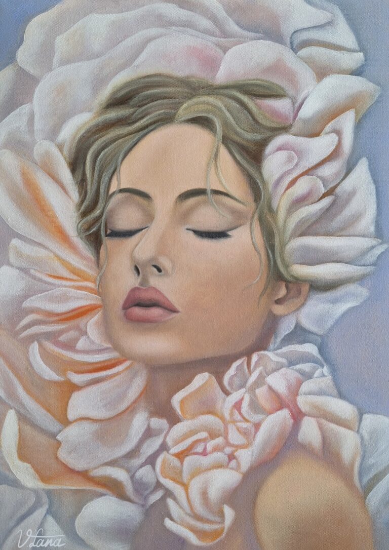 Original oil painting for salon by Lana Vender art