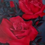 Original floral painting acrylic by Lana Vender