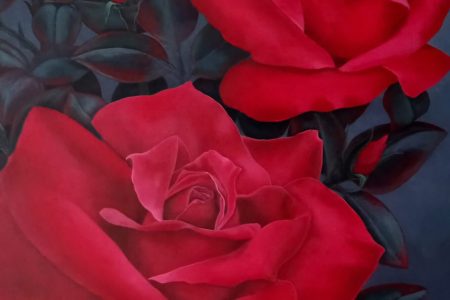 Original floral painting acrylic by Lana Vender
